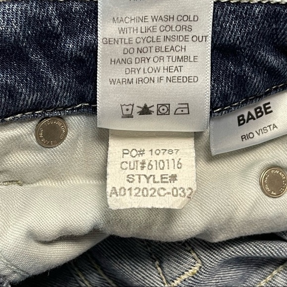 ANTHROPOLOGIE AMO BABE RIO VISTA HIGH RISE BUTTON FLY FRAYED HEM CROPPED JEANS - Picture 15 of 15